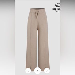 Commense knit split hem pant, size M